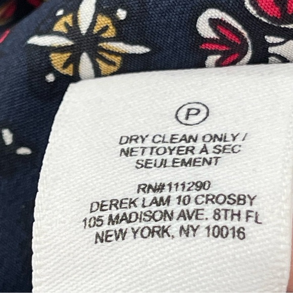 Derek Lam 10 Crosby Silk Mixed Media Floral Geometric Sleeveless Blouse Size 10 - Picture 10 of 10